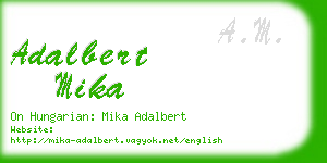 adalbert mika business card